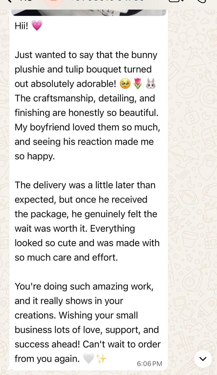 a customer's reaction